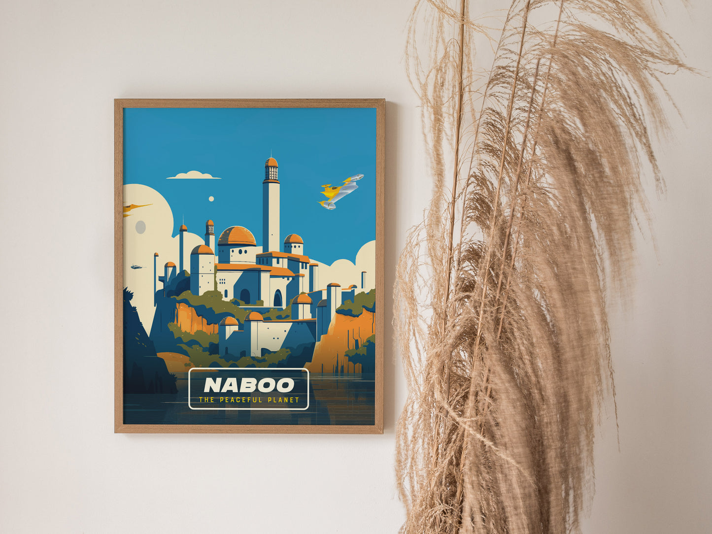 Star Wars Naboo Poster | Retro Sci-Fi Travel Wall Art