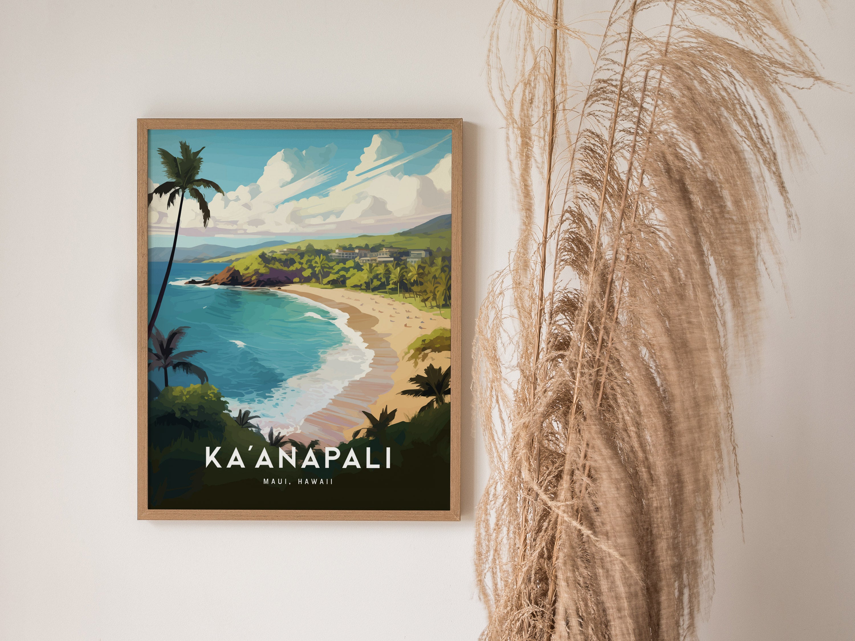 Kaanapali Beach Poster | Lahaina West Maui Wall Art | Swell Scenes