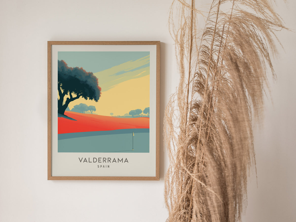Valderrama Matte Border Poster | Spain Travel Wall Art — styled in a modern interior