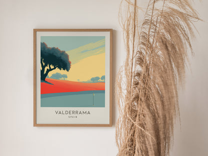 Valderrama Matte Border Poster | Spain Travel Wall Art — styled in a modern interior