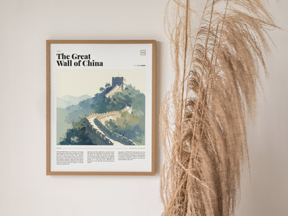 The Great Wall of China Poster | World Heritage Architecture Landmark Wall Art