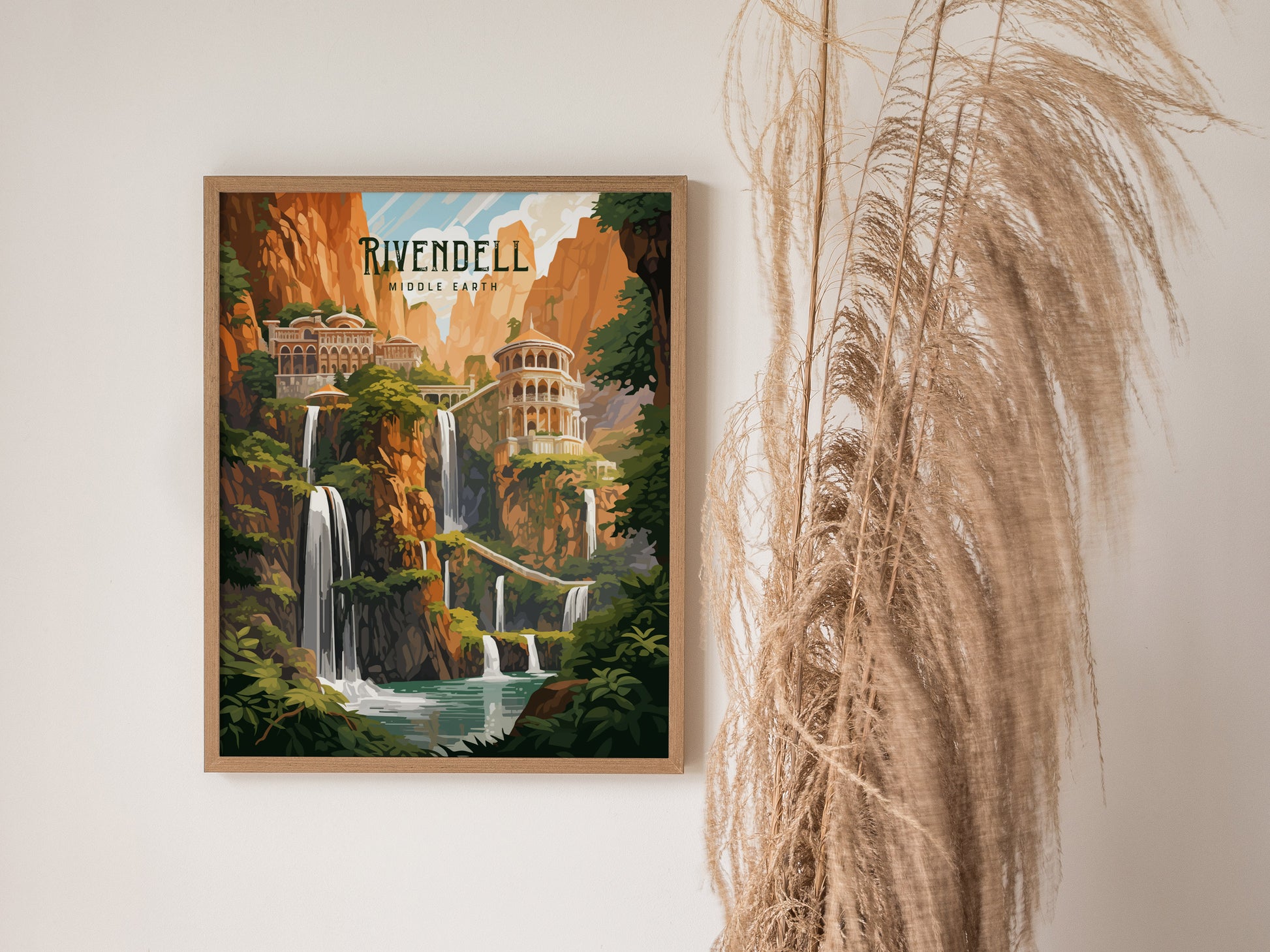 Rivendell LOTR Poster | Middle-earth Elvish Wall Art