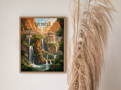 Rivendell LOTR Poster | Middle-earth Elvish Wall Art