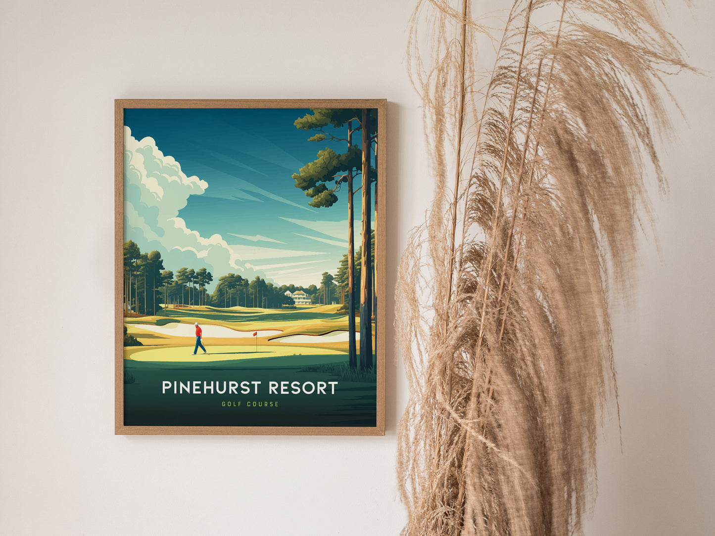 Pinehurst Resort Poster | Golf Course Art North Carolina Wall Decor