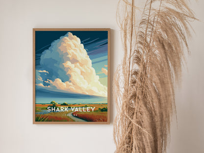 Shark Valley, Florida Poster | Everglades Alligator & Wetlands Wall Art — styled in a modern interior