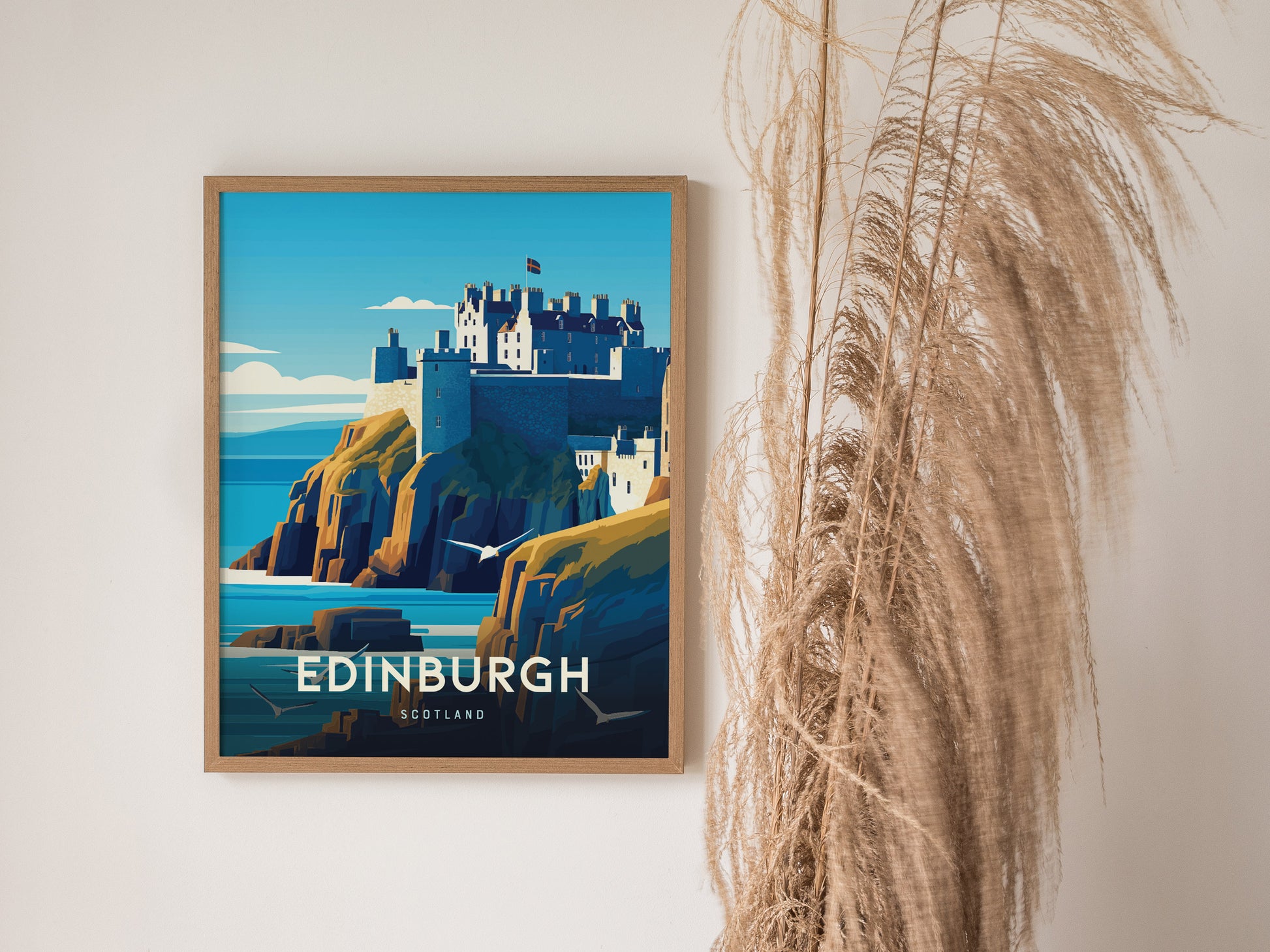 Edinburgh Scotland Poster | Europe Travel Print Wall Art | Framed or Unframed