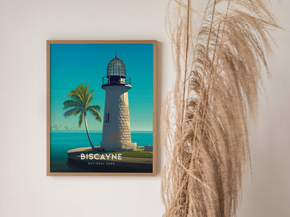 Biscayne National Park | Iconic Florida Lighthouse Wall Art | Framed or Unframed