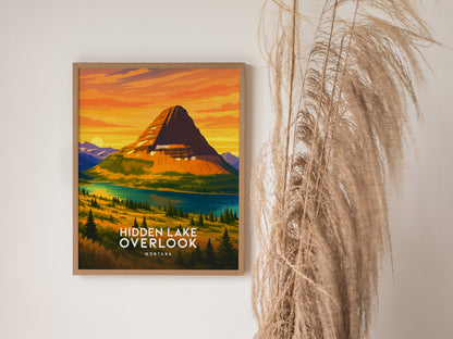 Hidden Lake Overlook Poster | Glacier National Park Montana Wall Art