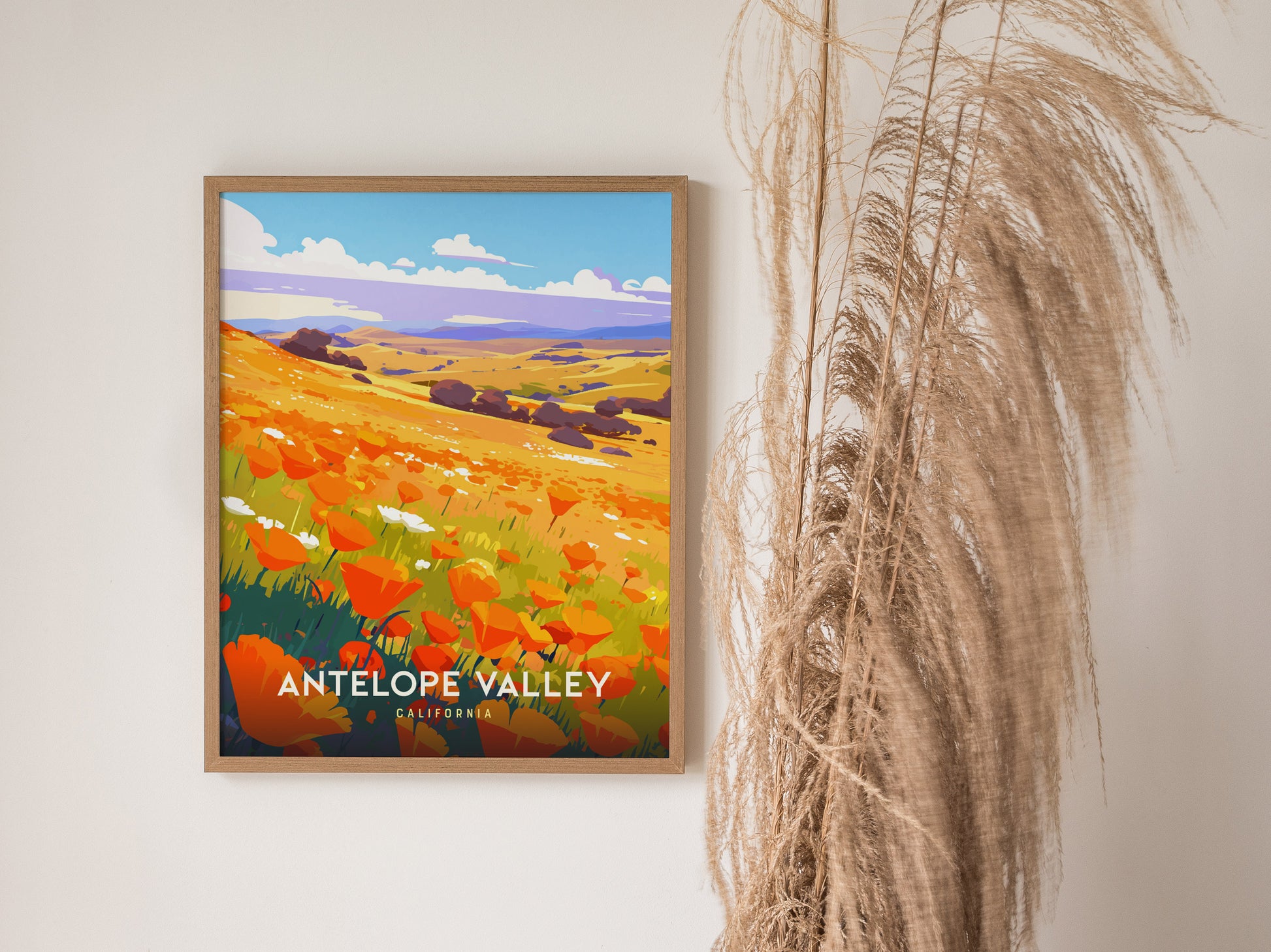 Antelope Valley Poppy Field Poster | California Super Bloom Wall Art | Framed or Unframed
