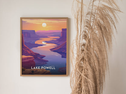 Lake Powell Poster | Utah Arizona Canyon Lake Wall Art