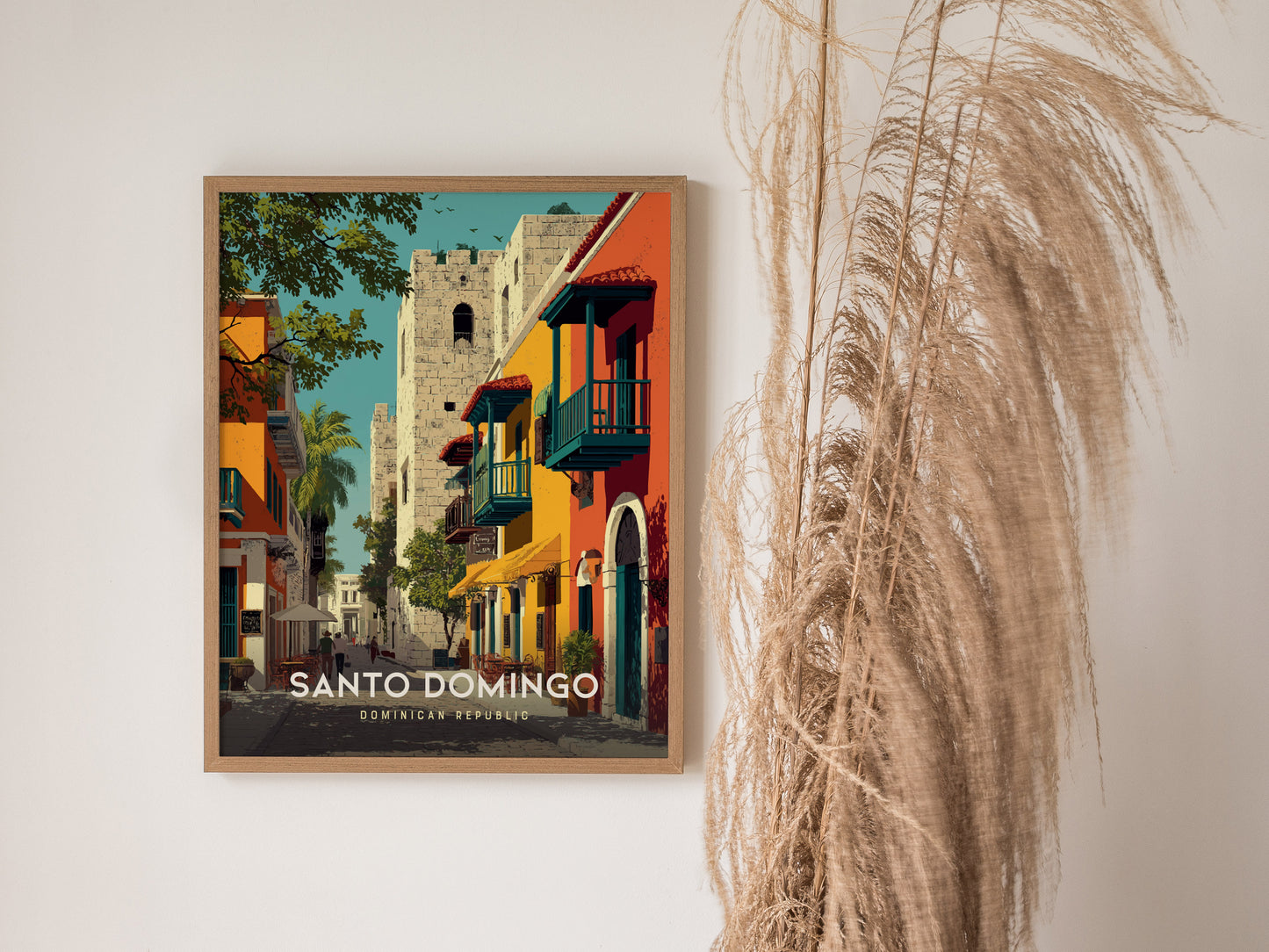 Santo Domingo Poster | Dominican Republic Art | Colonial Zone Decor