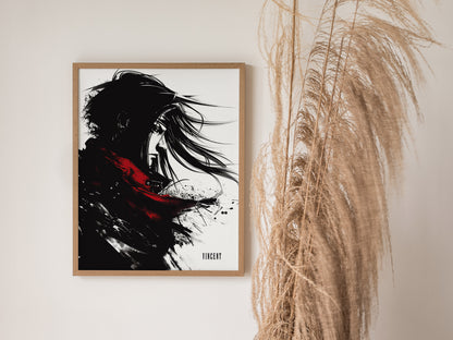 Vincent FF7 Poster | Final Fantasy VII Art | Framed or Unframed