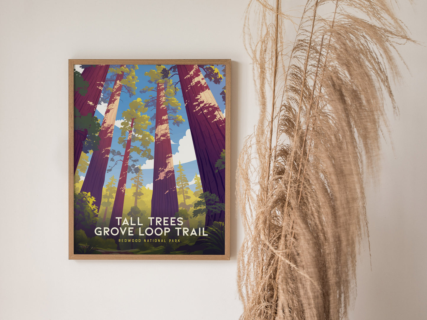Tall Trees Grove Loop Trail Poster | Redwood National Park Art Gift