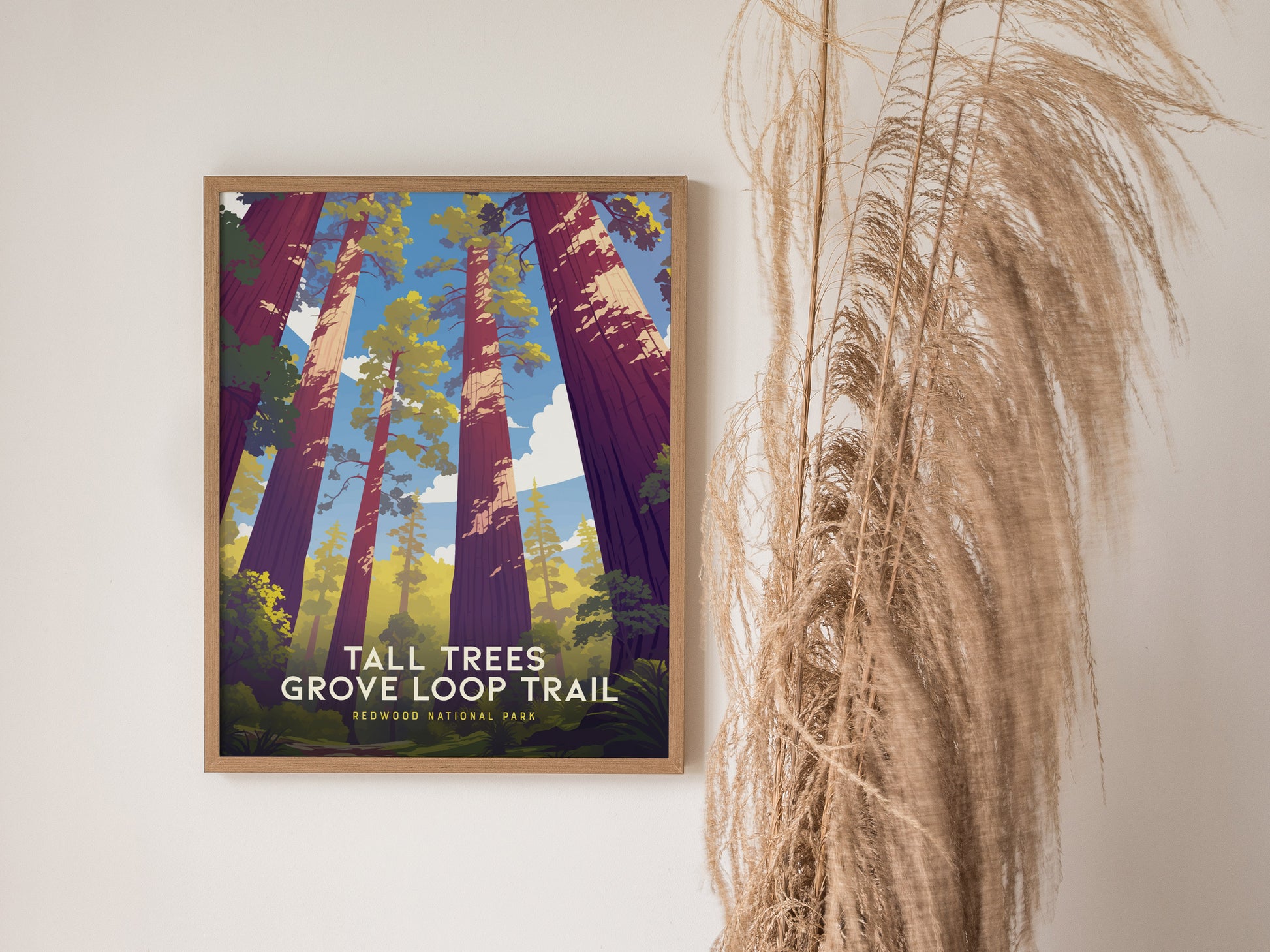 Tall Trees Grove Loop Trail Poster | Redwood National Park Art Gift