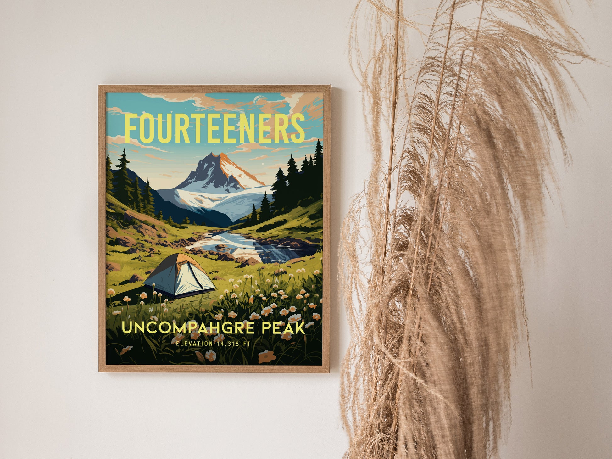 Uncompahgre Peak Poster | Colorado Fourteener Framed Wall Art