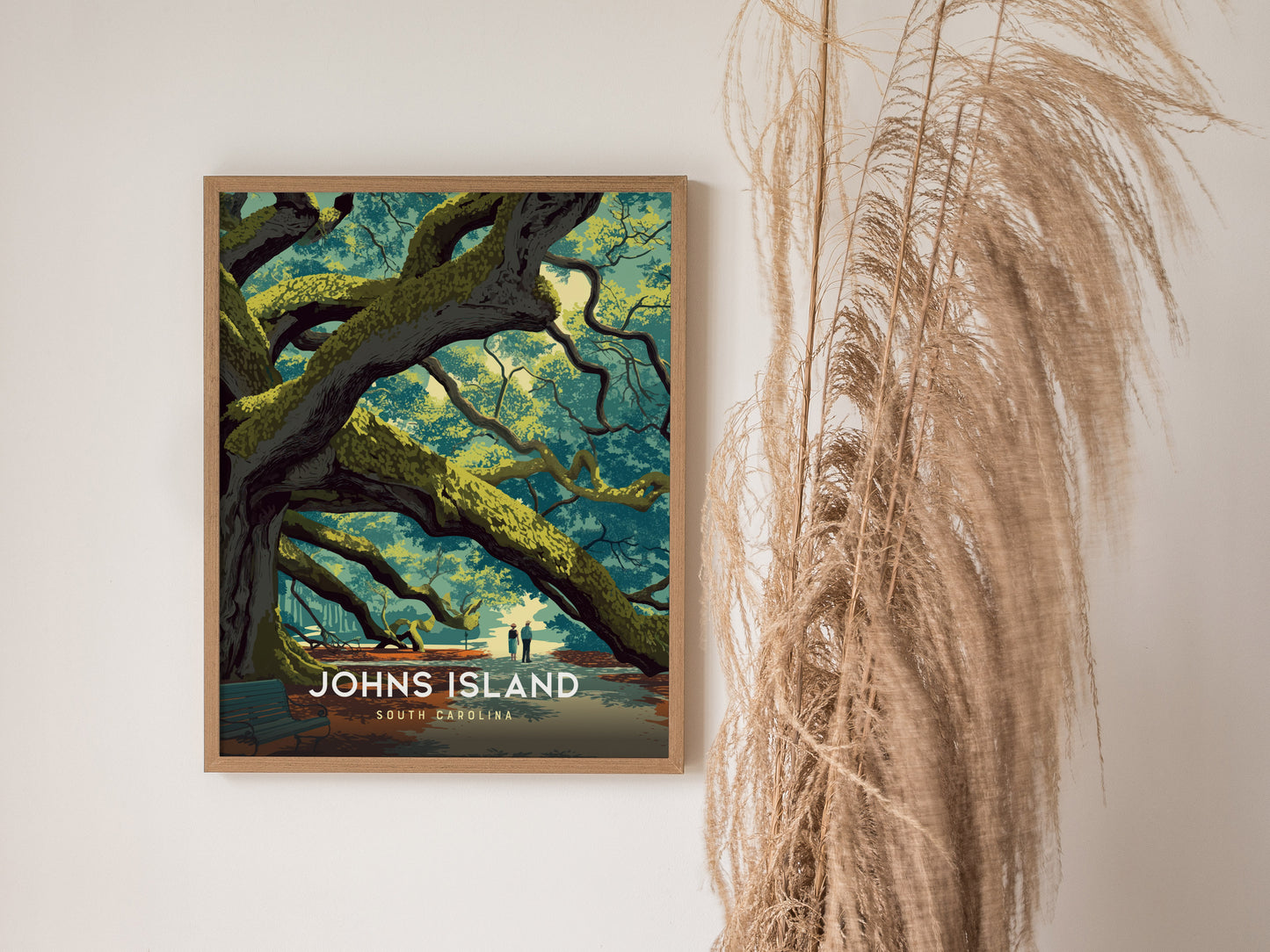 Johns Island Angel Oak Tree Poster | South Carolina Southern Wall Art
