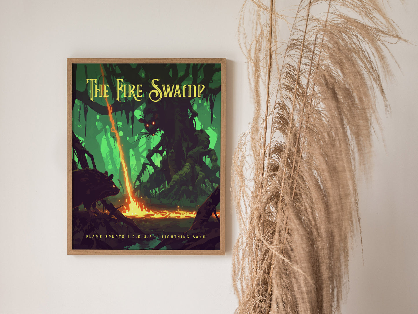 Fire Swamp Poster | Princess Bride 80s Film Nostalgia Wall Art | Framed or Unframed