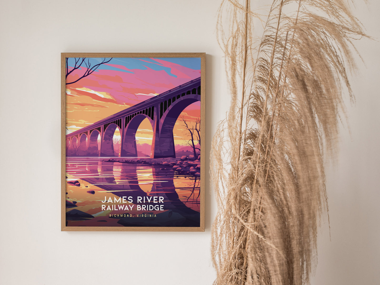 James River Railway Bridge Poster | Richmond Virginia Wall Art