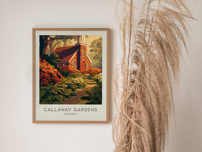 Callaway Gardens Matte Border Poster | Georgia Destination Print Travel Wall Art — styled in a modern interior