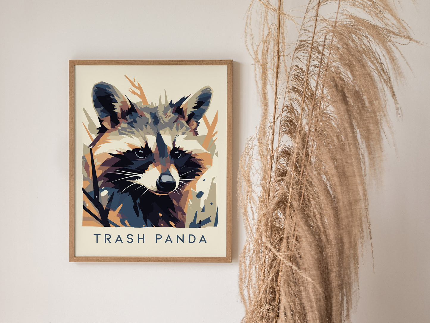 Trash Panda Poster | Urban Wildlife Raccoon Art | Funny Animal Wall Art