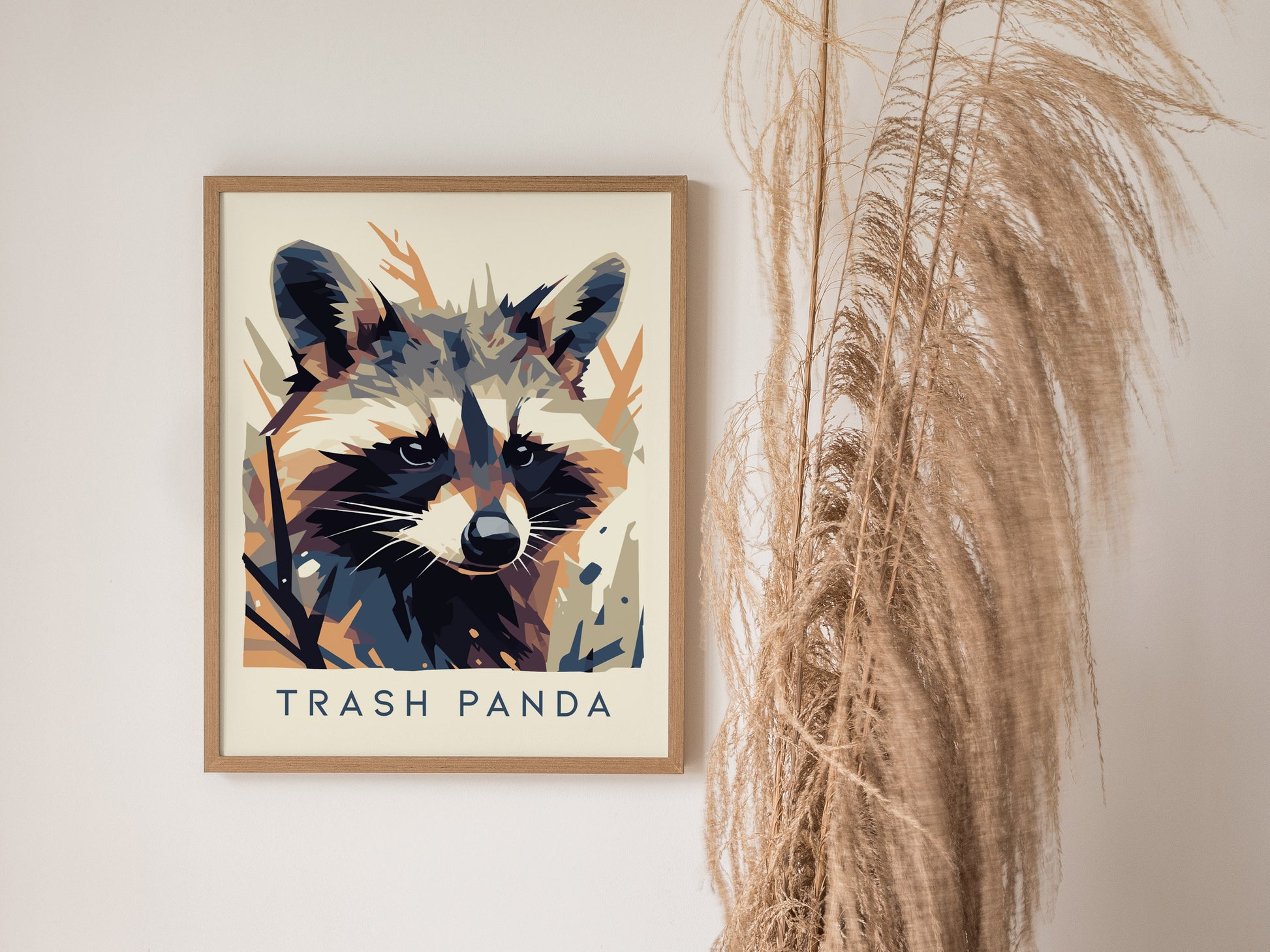 Trash Panda Poster | Urban Wildlife Raccoon Art | Funny Animal Wall Art