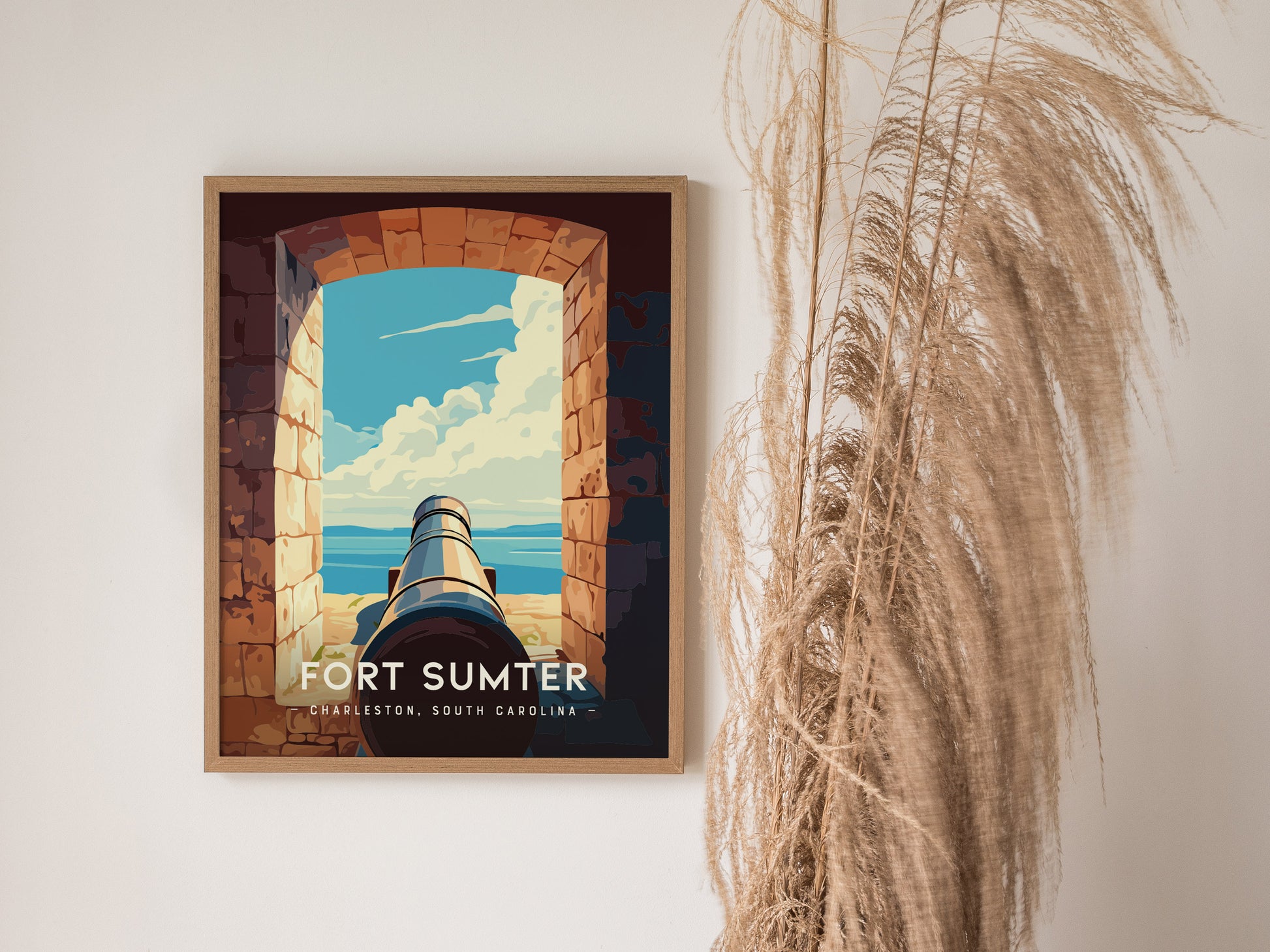 Fort Sumter Poster | Historic Charleston South Carolina Wall Art | Framed or Unframed
