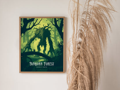Fangorn Forest Poster | Lord of the Rings Fantasy Wall Art | Framed or Unframed