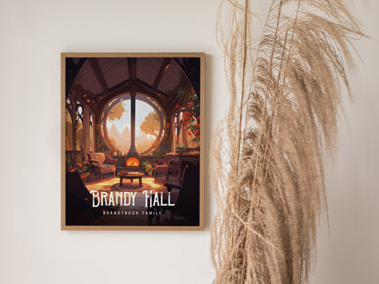 Brandy Hall Hobbit Home Poster | Brandybuck Smial LOTR Wall Art | Framed or Unframed