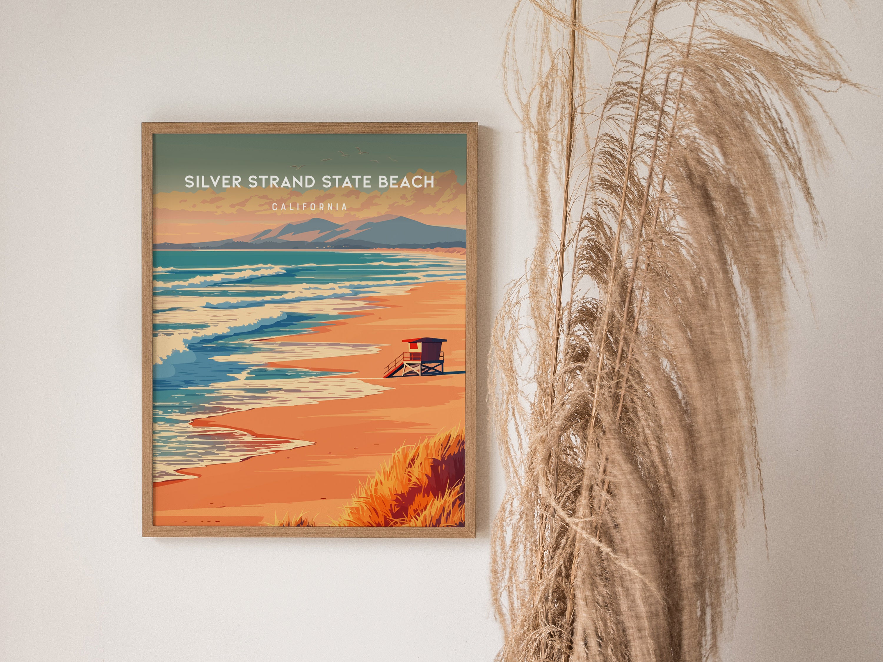 Silverstrand Beach, Ventura County Poster | Golden Shore & Ocean