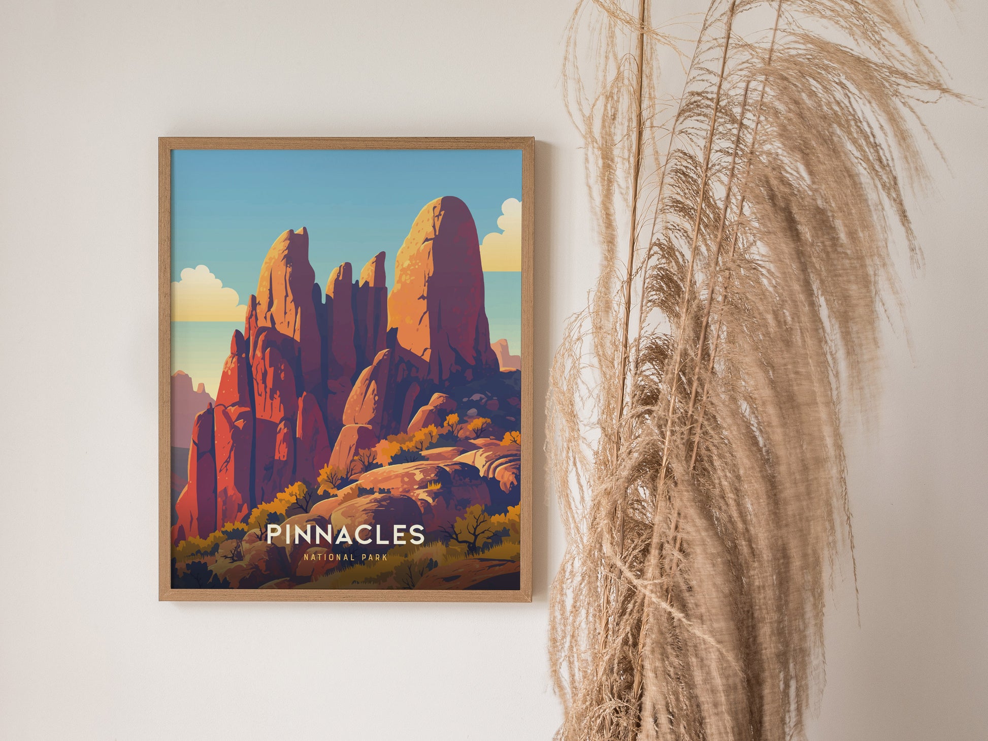 Pinnacles National Park Poster | California Rock Spires Wall Art