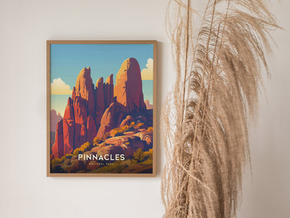 Pinnacles National Park Poster | California Rock Spires Wall Art