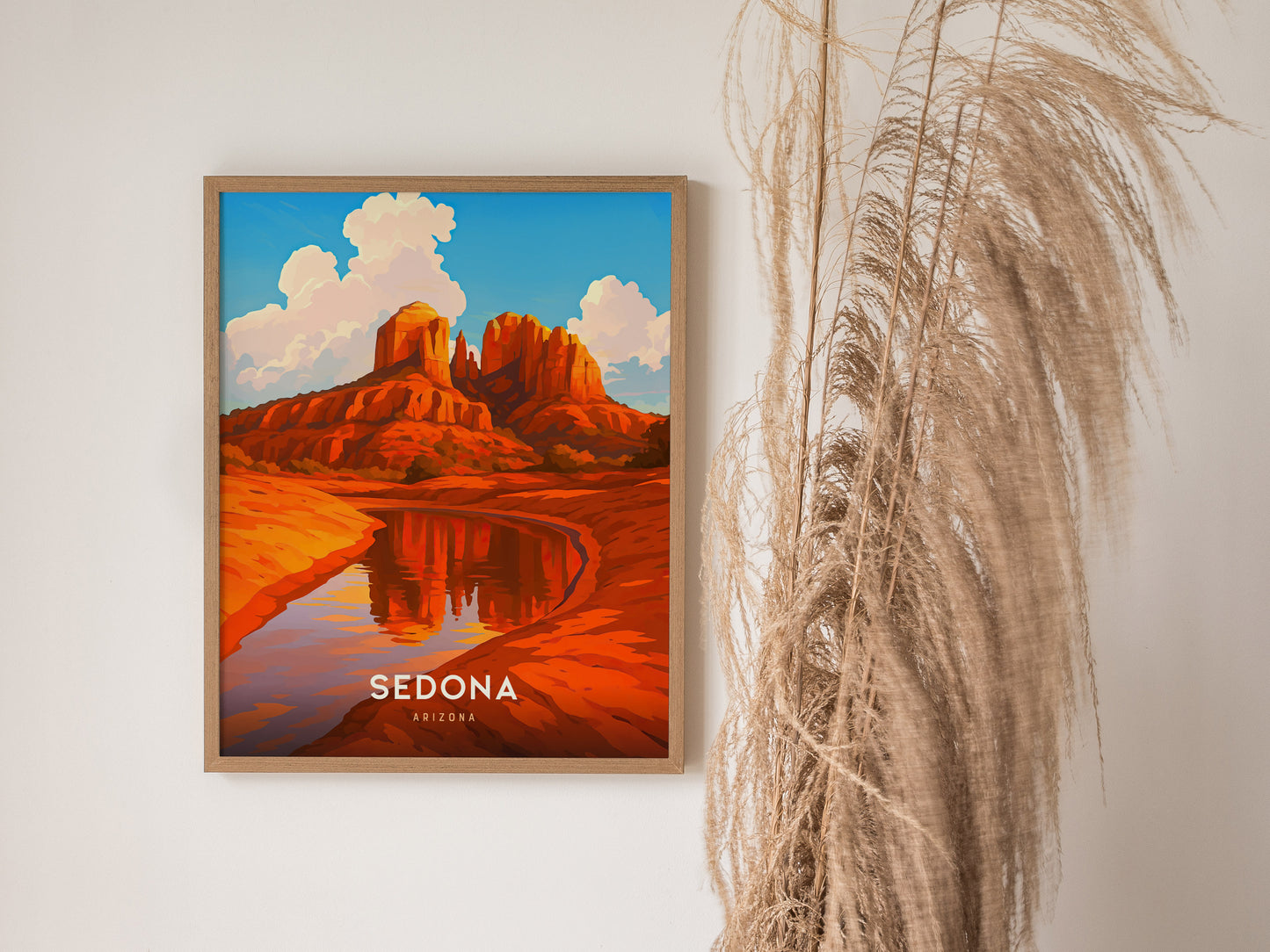 Sedona Arizona Poster | Red Rock Desert Art Southwest Travel Gift