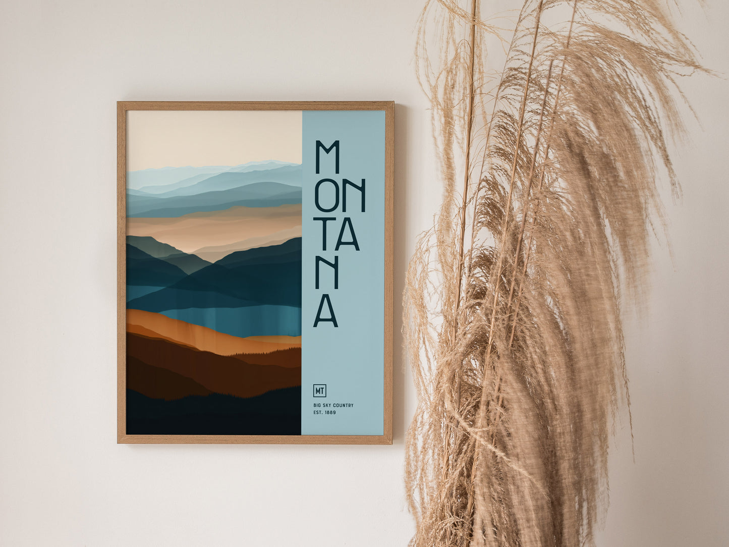 Montana Minimalist Poster | Big Sky State Wall Art