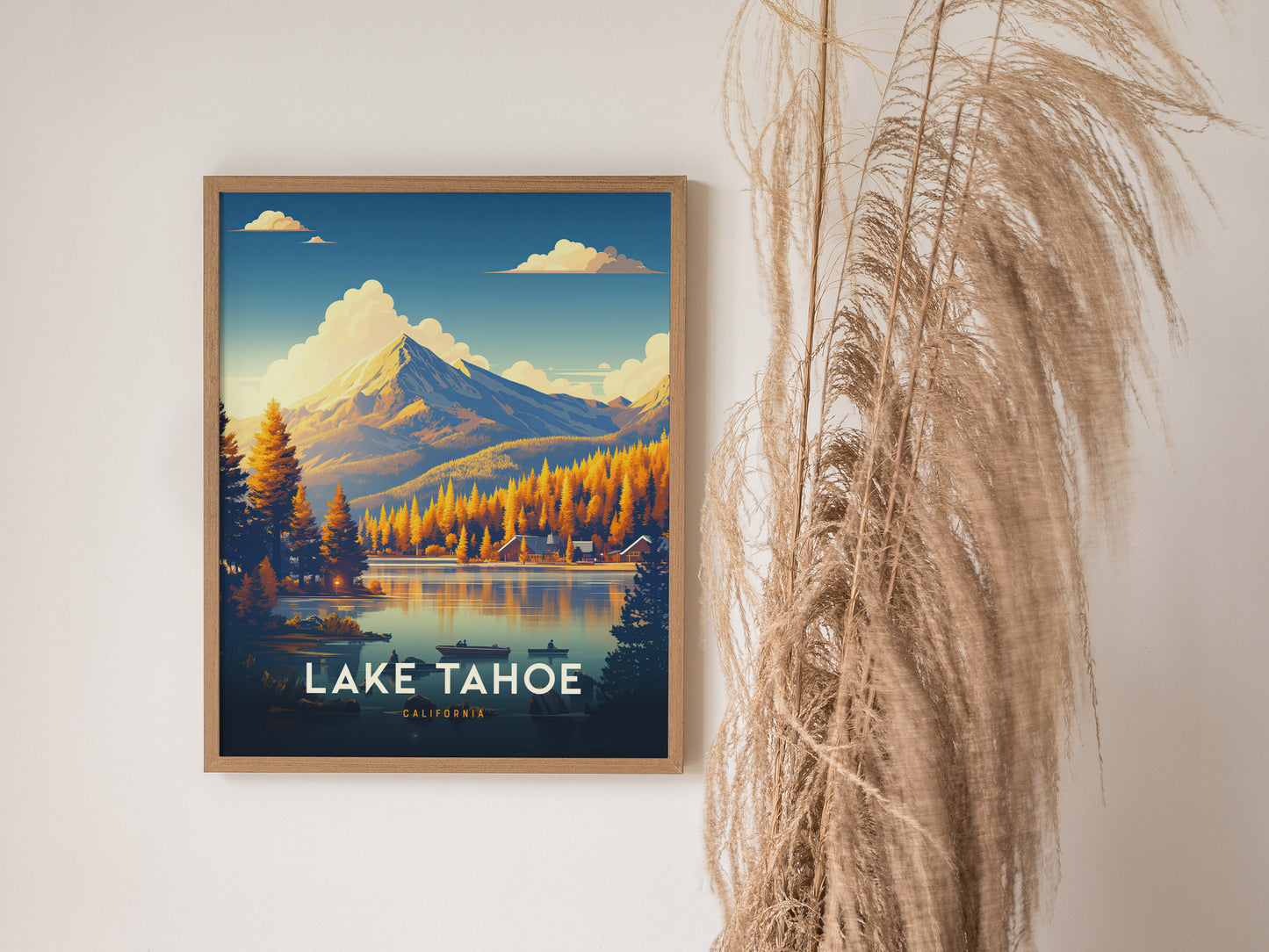 Lake Tahoe Poster | Sierra Nevada Alpine Lake Wall Art