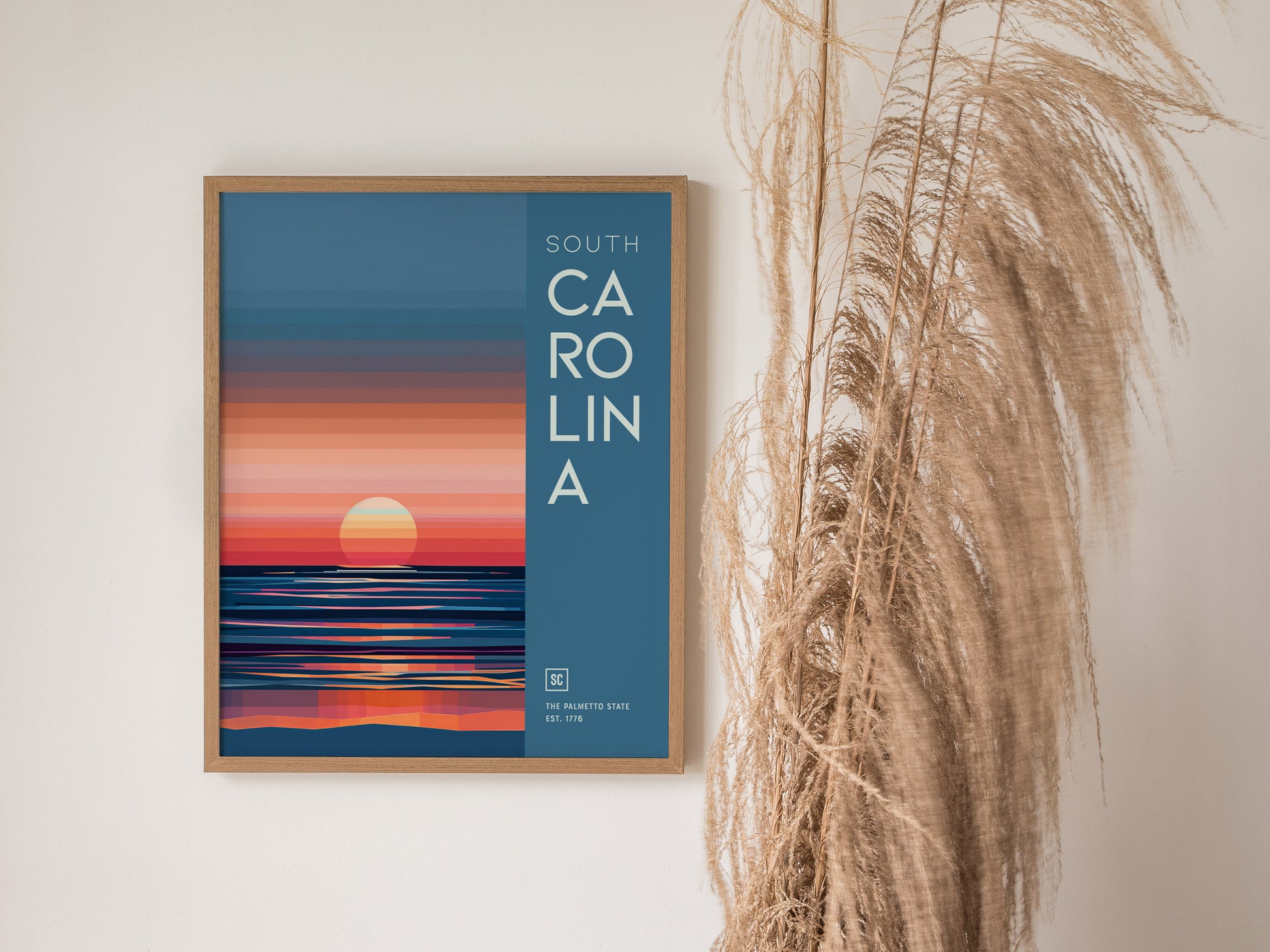 South Carolina Poster | Palmetto State Sunrise Art | Lowcountry Gift