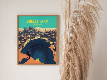 Bullet Farm The Wasteland Poster | Mad Max Fury Road Fan Art | Framed or Unframed