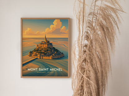 Mont-Saint-Michel Poster | Normandy France Wall Art