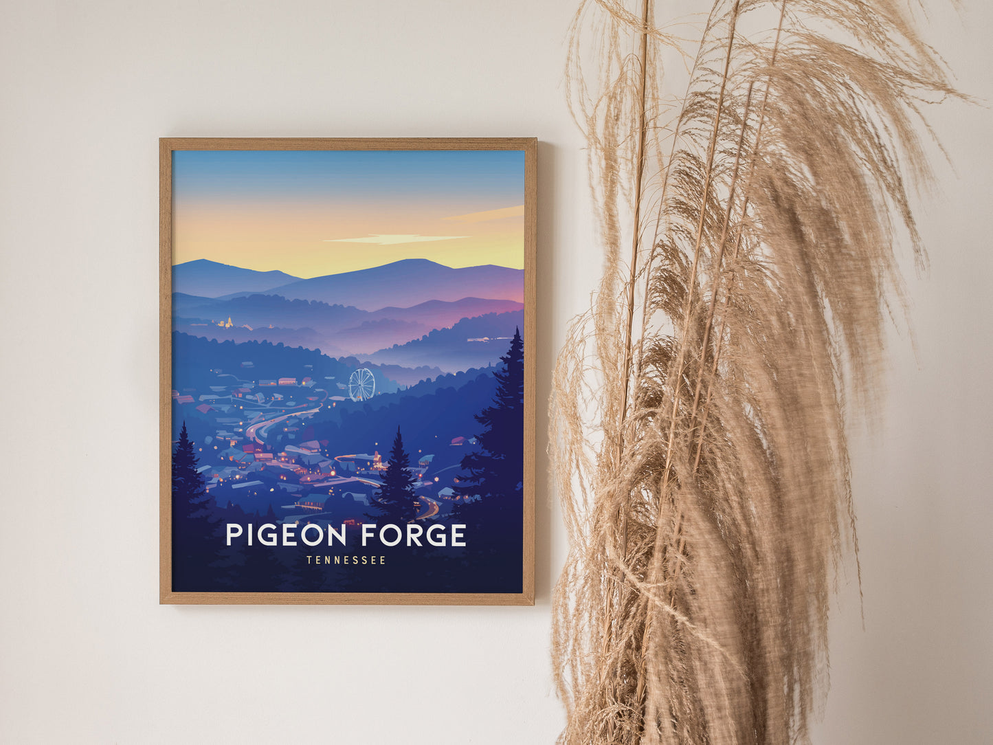 Pigeon Forge Tennessee Poster | Smoky Mountains Wall Art Print