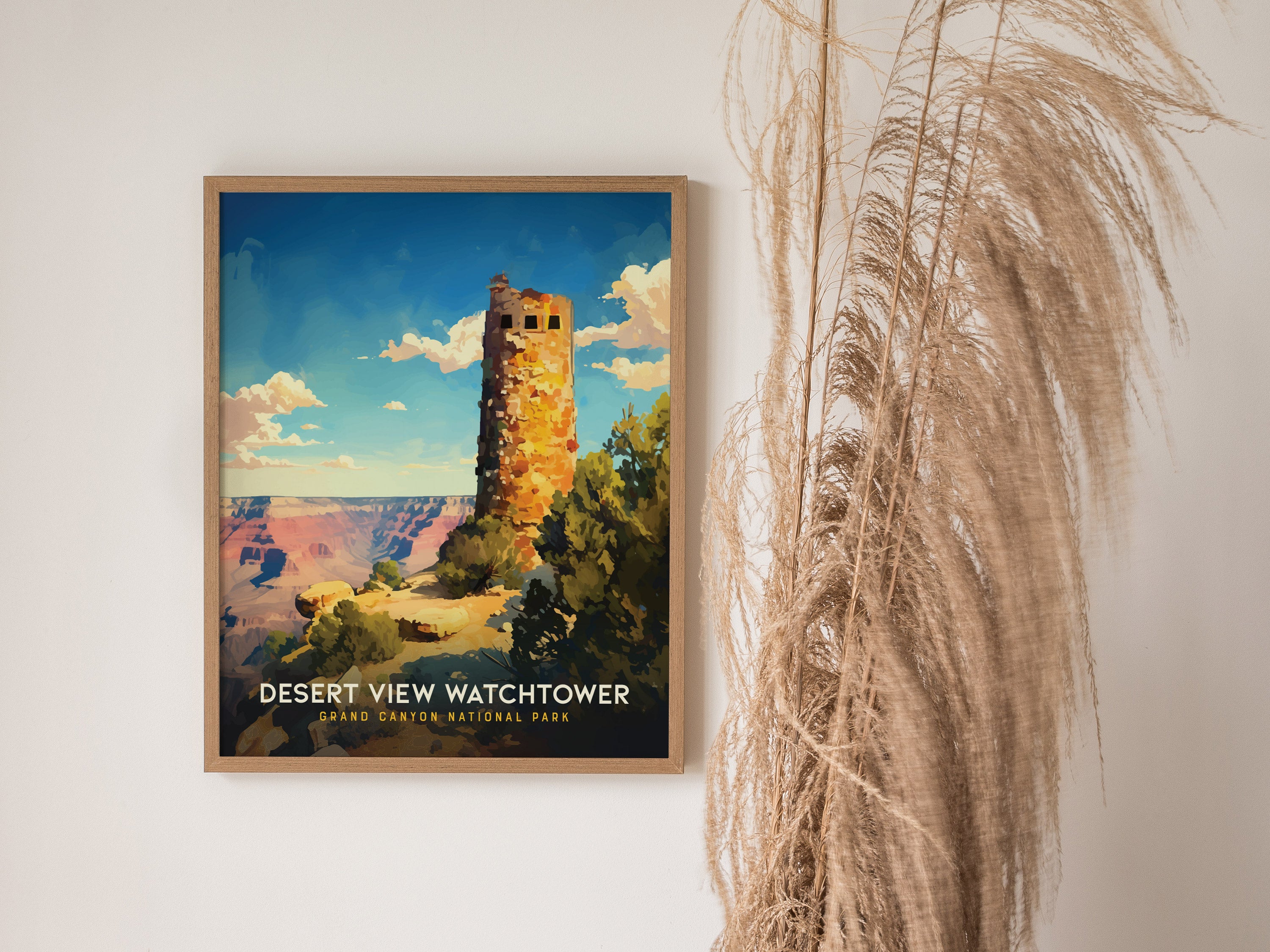 Desert View Watchtower Poster | Grand Canyon Arizona Wall Art