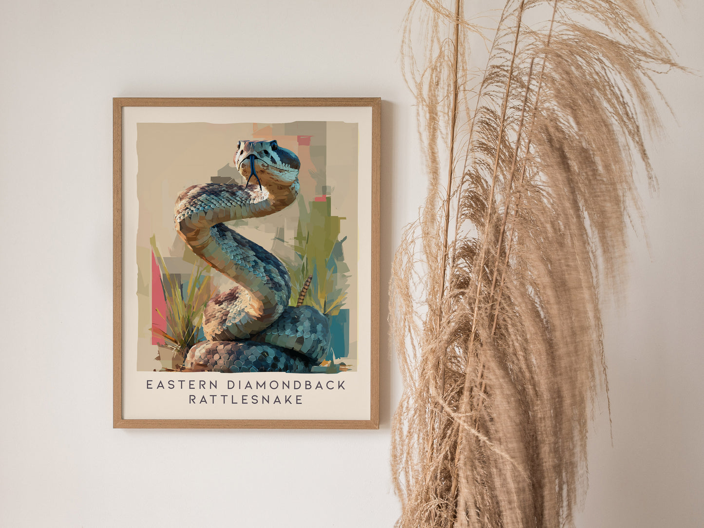 Eastern Diamondback Rattlesnake Print | Florida Wildlife Snake Wall Art