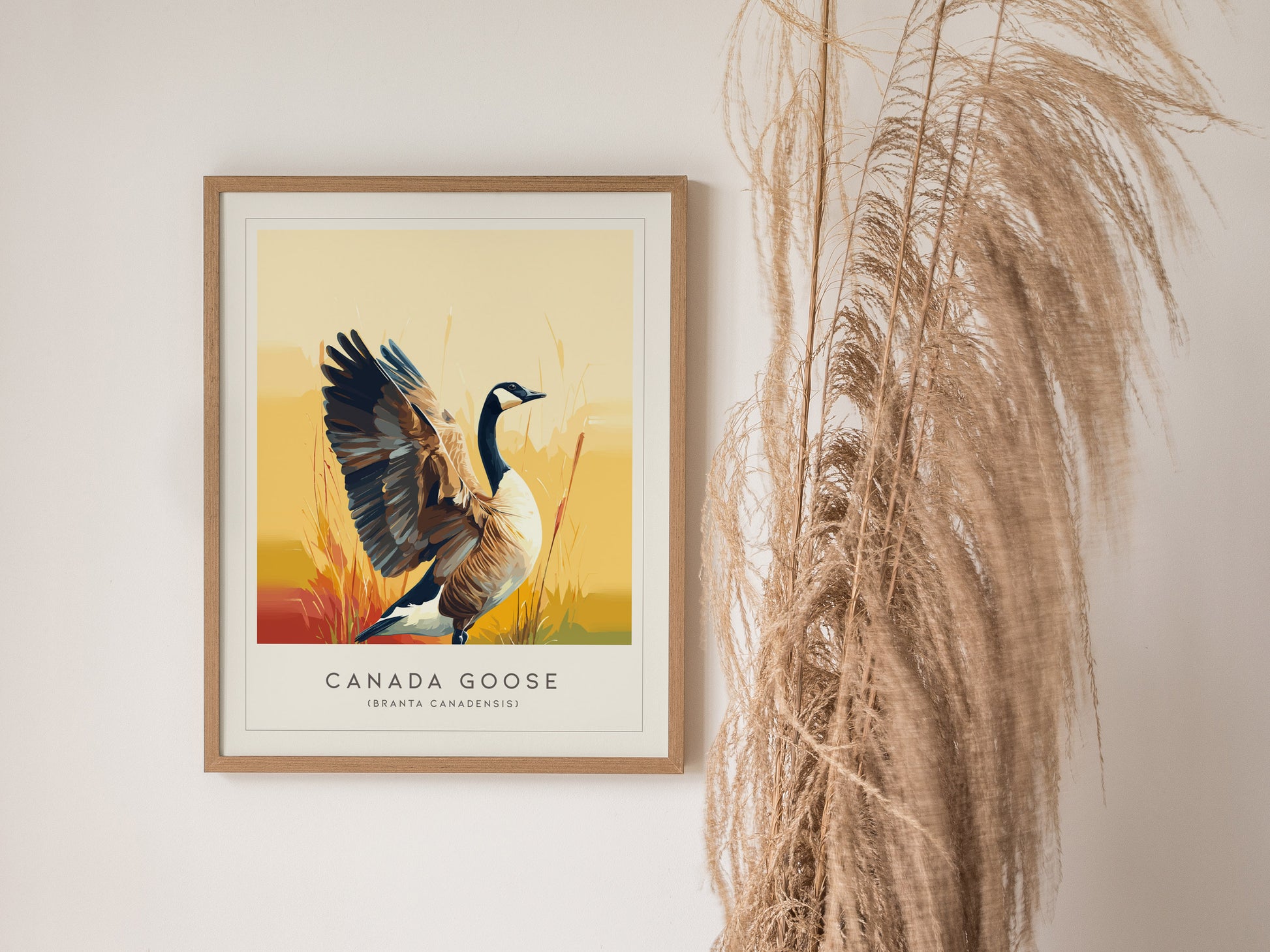 Canada Goose Poster | Majestic Migratory Bird Fine Wall Art — styled in a modern interior
