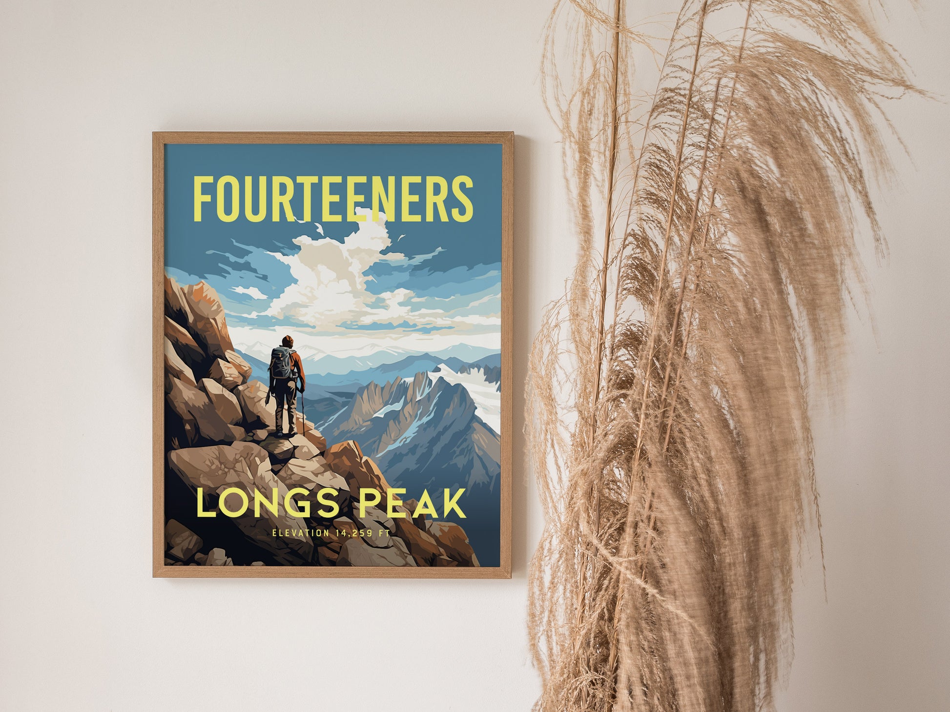 Longs Peak Poster | Estes Park Colorado Fourteener Wall Art