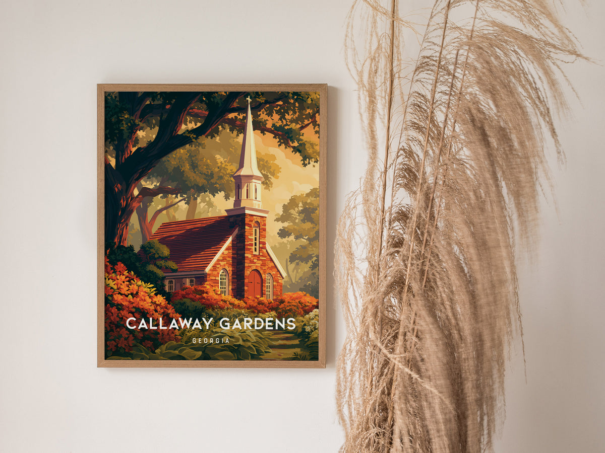 Callaway Gardens, Georgia Poster | Botanical Garden & Nature Wall Art — styled in a modern interior