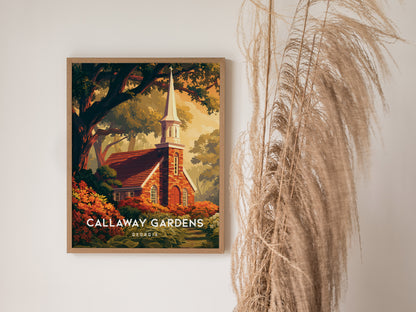 Callaway Gardens, Georgia Poster | Botanical Garden & Nature Wall Art — styled in a modern interior