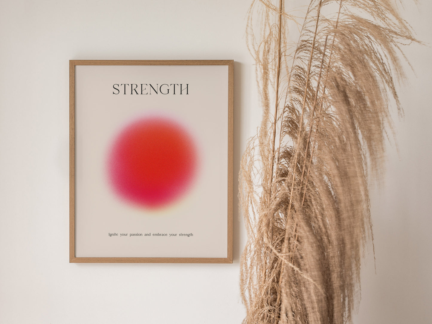 Strength Aura Poster | Motivational Wall Art Minimalist Wellness Gift