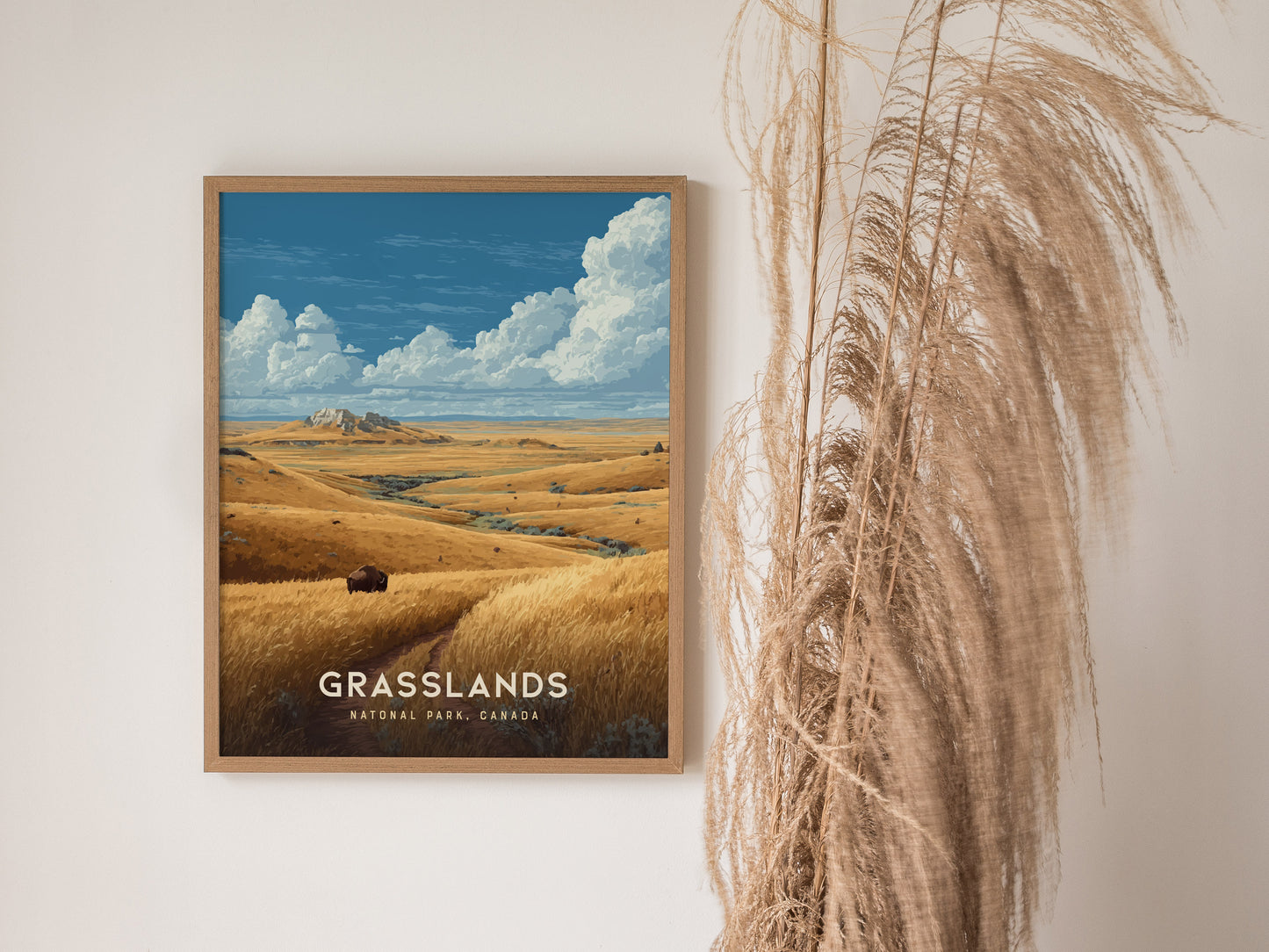 Grasslands National Park Poster | Canadian Bison Wall Art