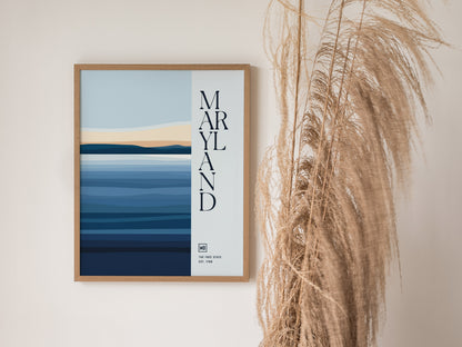 Maryland Poster | The Free State Minimalist Wall Art