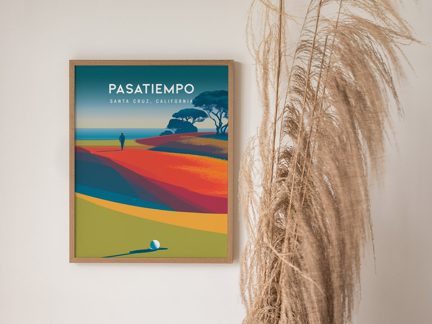 Pasatiempo, Santa Cruz, California Poster | Iconic Links Golfer Gift Wall Art — styled in a modern interior