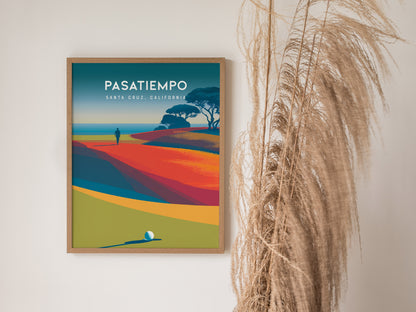 Pasatiempo, Santa Cruz, California Poster | Iconic Links Golfer Gift Wall Art — styled in a modern interior