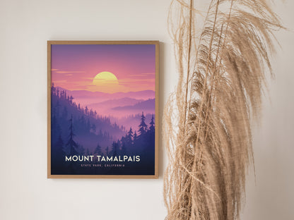 Mount Tamalpais State Park Poster | California Sunset Wall Art